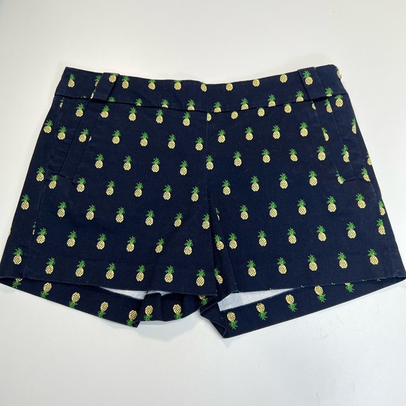 J. Crew Pineapple Print Stretch Chino Shorts Size 12 - Picture 2 of 12